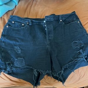 Black Levi 501 Shorts